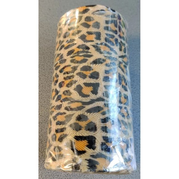 Leopard SWAZI CANDLE Handmade In Africa Decorative 3.5x7” Pillar Candle NOS - Picture 5 of 12